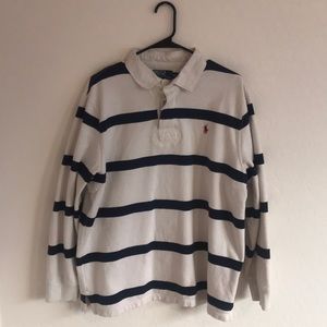 Long sleeve Half button Polo Sweater